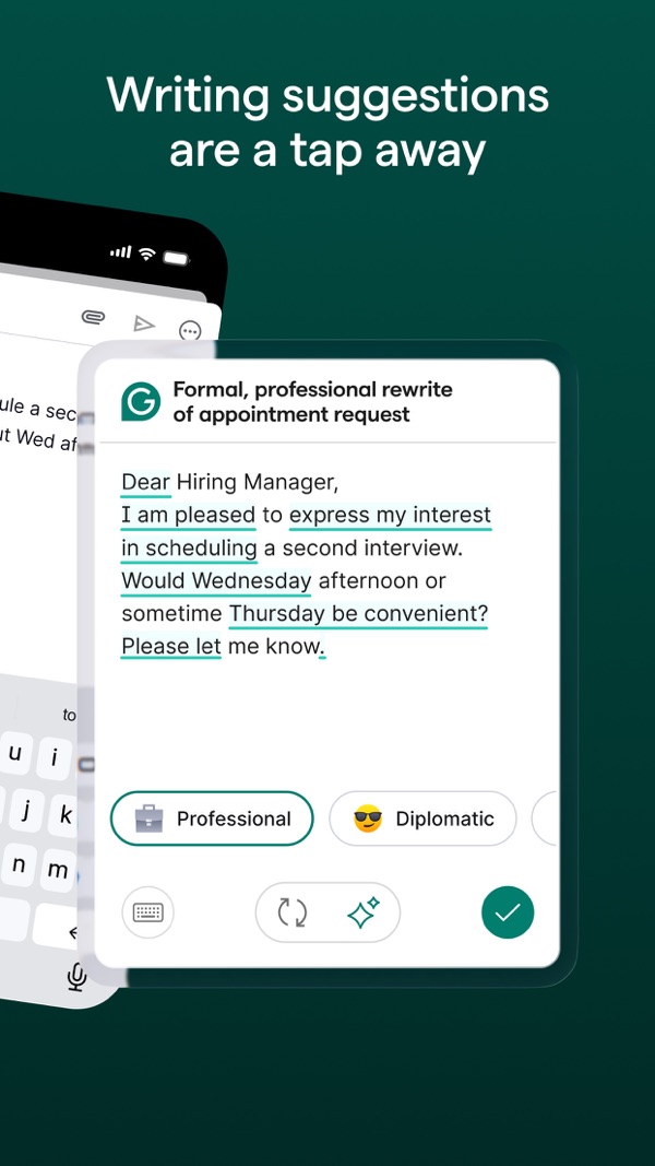 Grammarly iPhone screenshot 2