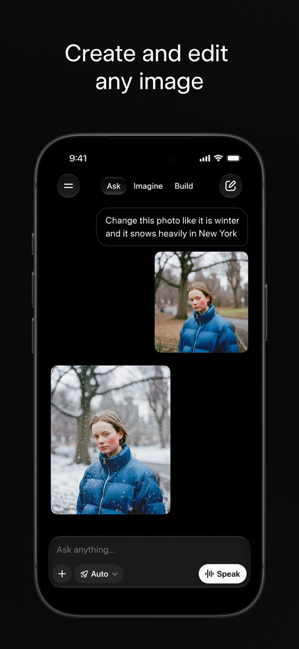 Grok AI iPhone screenshot 1