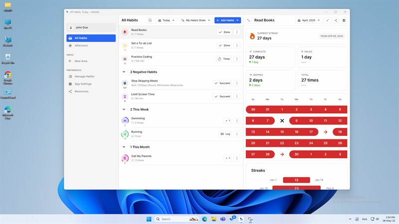 Habitify Windows screenshot 1