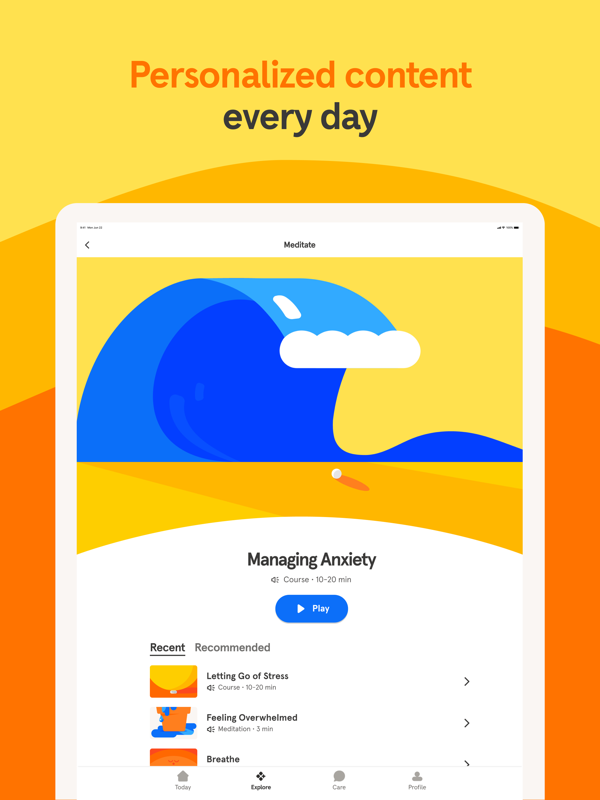 Headspace iPad screenshot 7