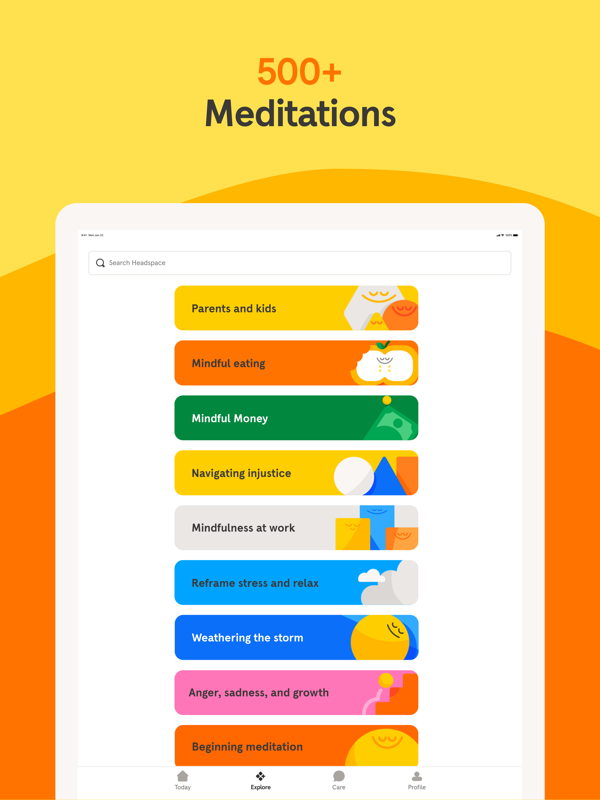 Headspace iPad screenshot 9