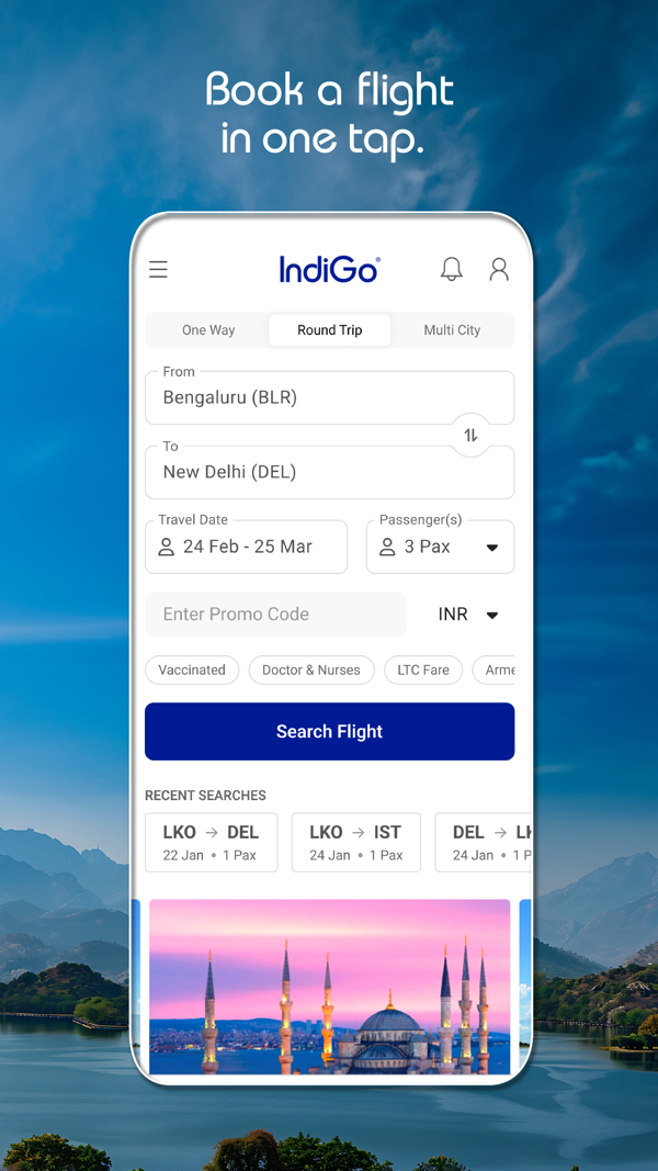IndiGo iPhone screenshot 1