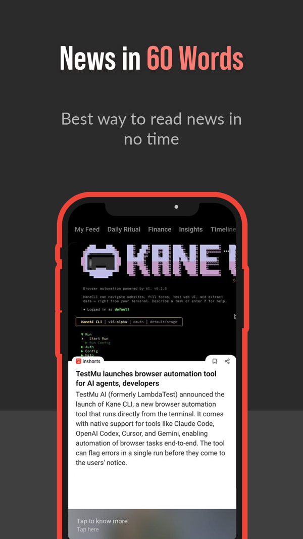 Inshorts iPhone screenshot 5