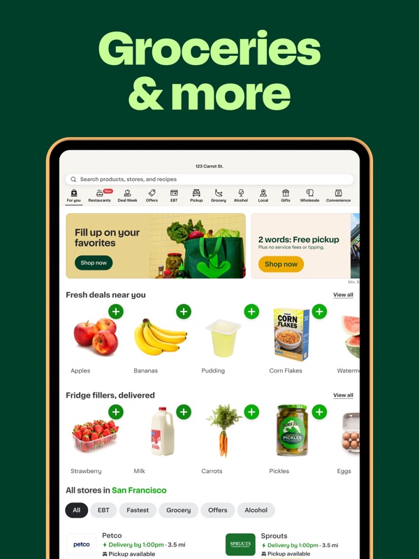 Instacart iPad screenshot 2