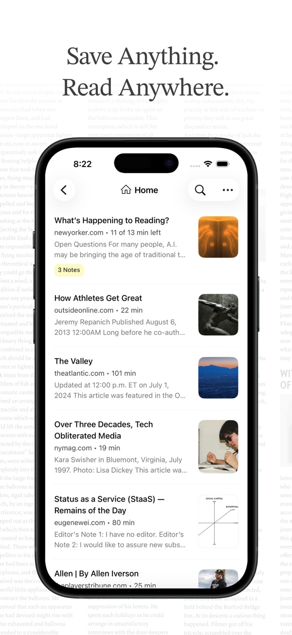 Instapaper iPhone screenshot 1