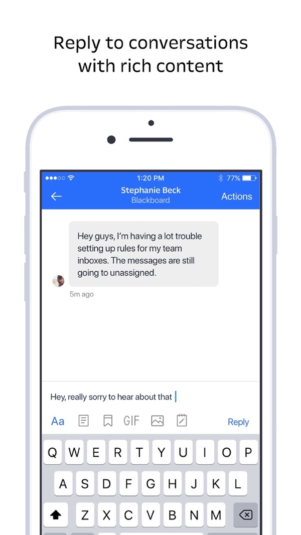 Intercom Conversations iPhone screenshot 3