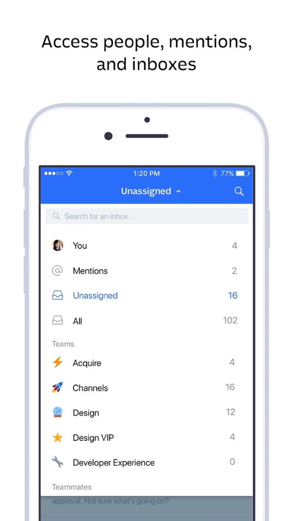 Intercom Conversations iPhone screenshot 2