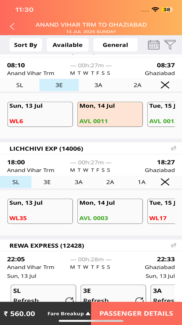 IRCTC Rail Connect iPhone screenshot 6