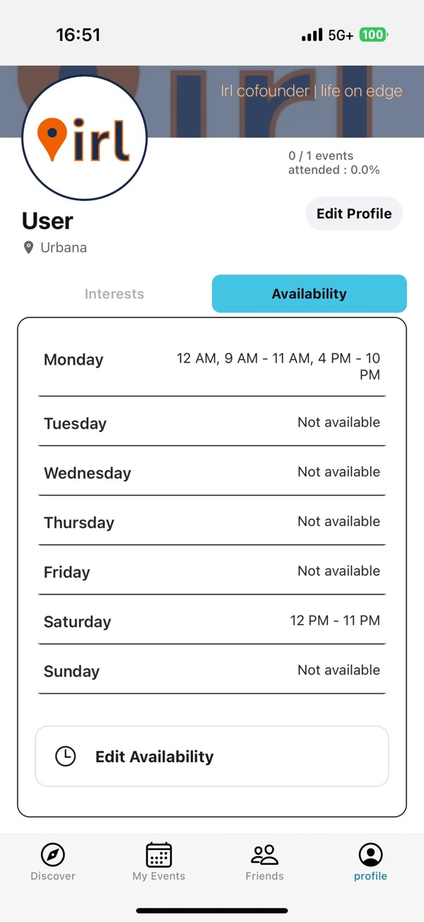 irl Social iPhone screenshot 2