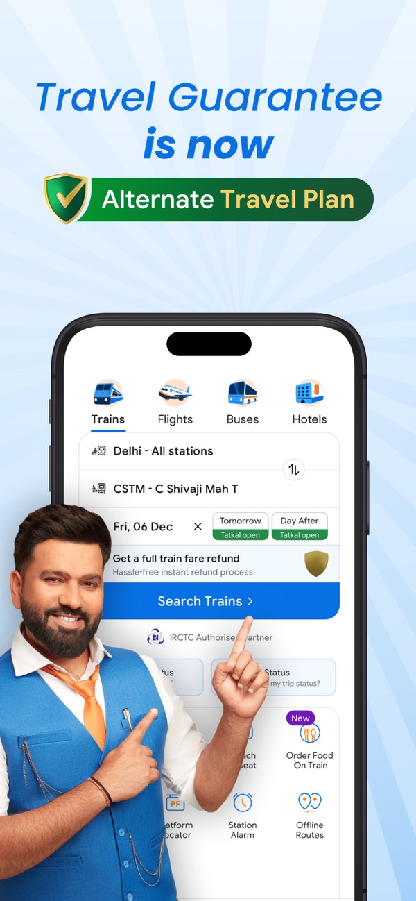 ixigo Train, Bus, Metro Ticket iPhone screenshot 1