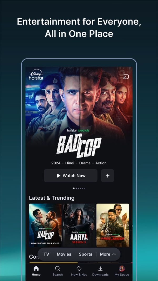 JioHotstar iPhone screenshot 1