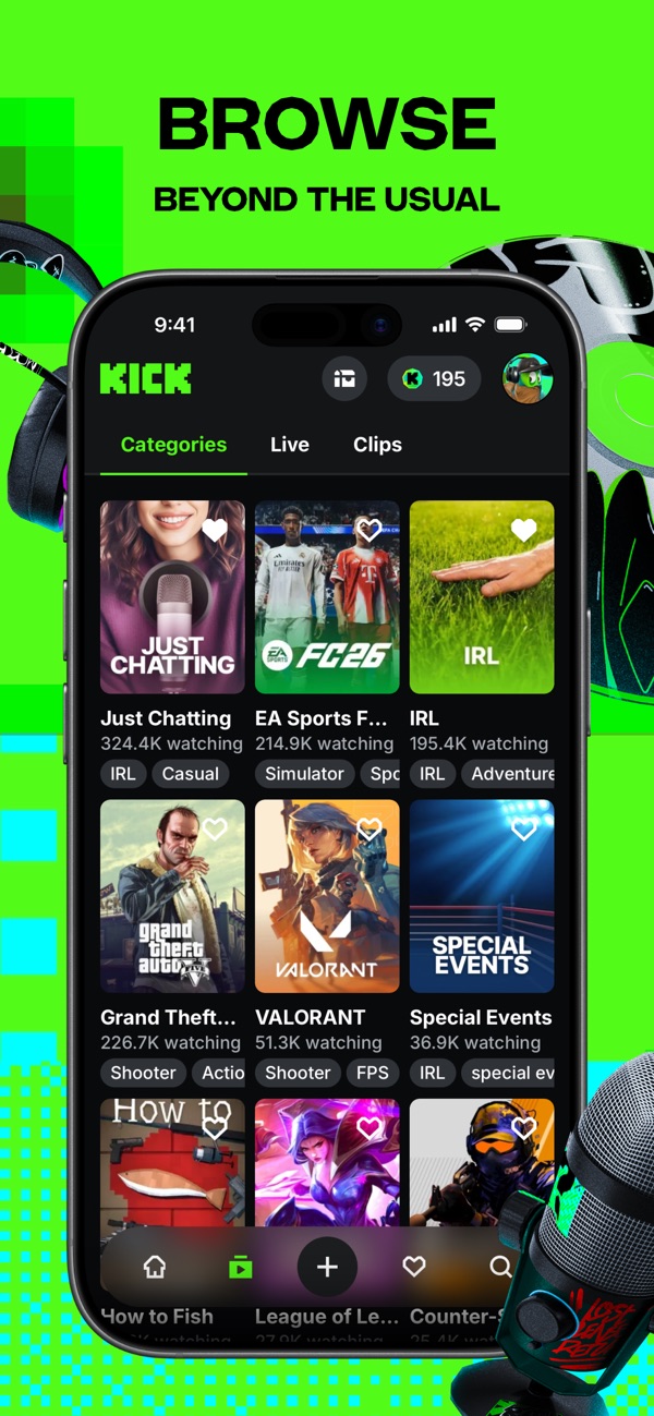 KICK iPhone screenshot 2