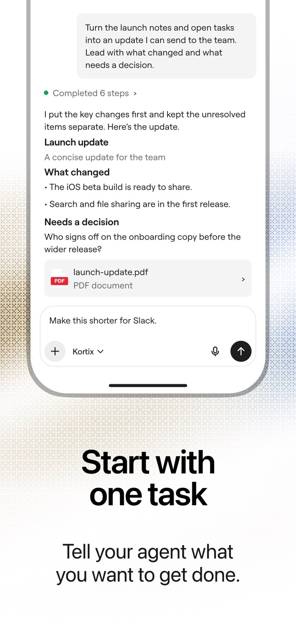 Kortix iPhone screenshot 2