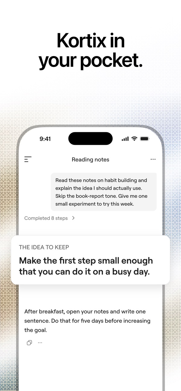 Kortix iPhone screenshot 1