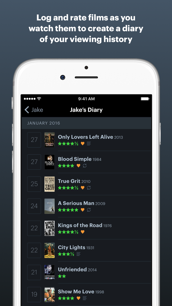 Letterboxd iPhone screenshot 3