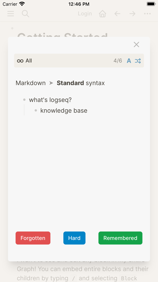 Logseq iPhone screenshot 4