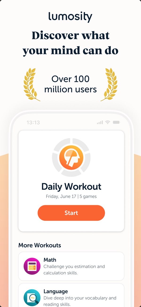 Lumosity iPhone screenshot 1