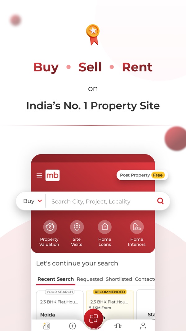 Magicbricks Property Search iPhone screenshot 1