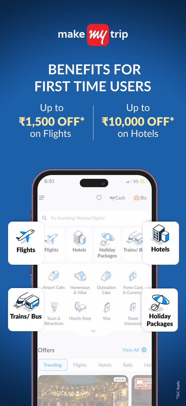 MakeMyTrip Flight, Hotel, Bus iPhone screenshot 3