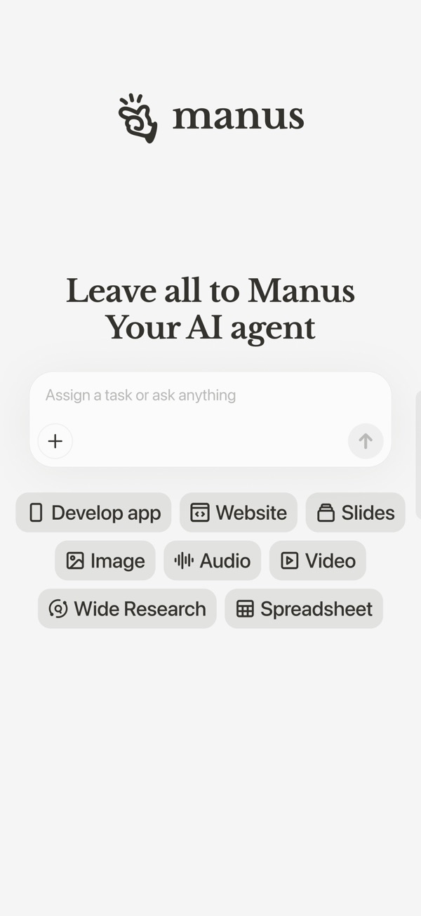 Manus iPhone screenshot 1