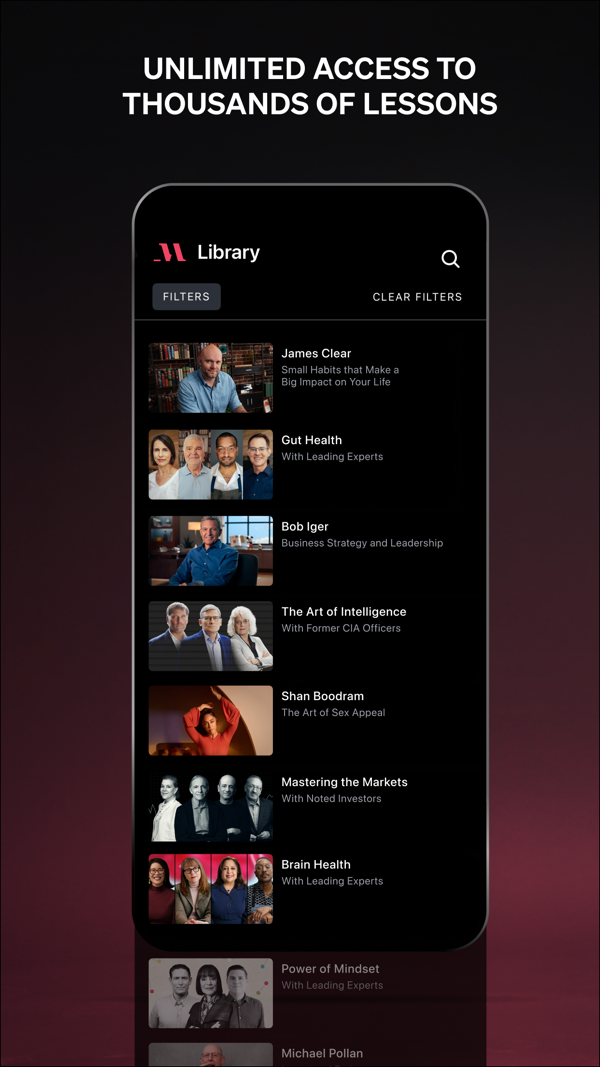 MasterClass iPhone screenshot 2