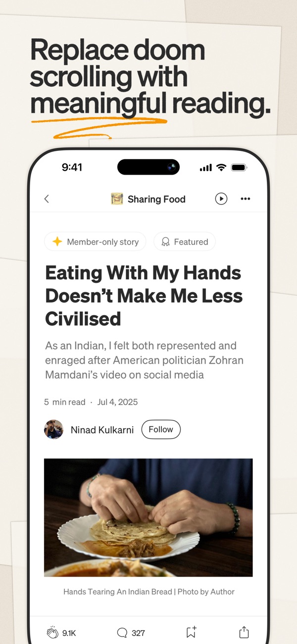 Medium iPhone screenshot 1