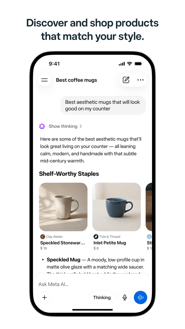 Meta AI iPhone screenshot 3