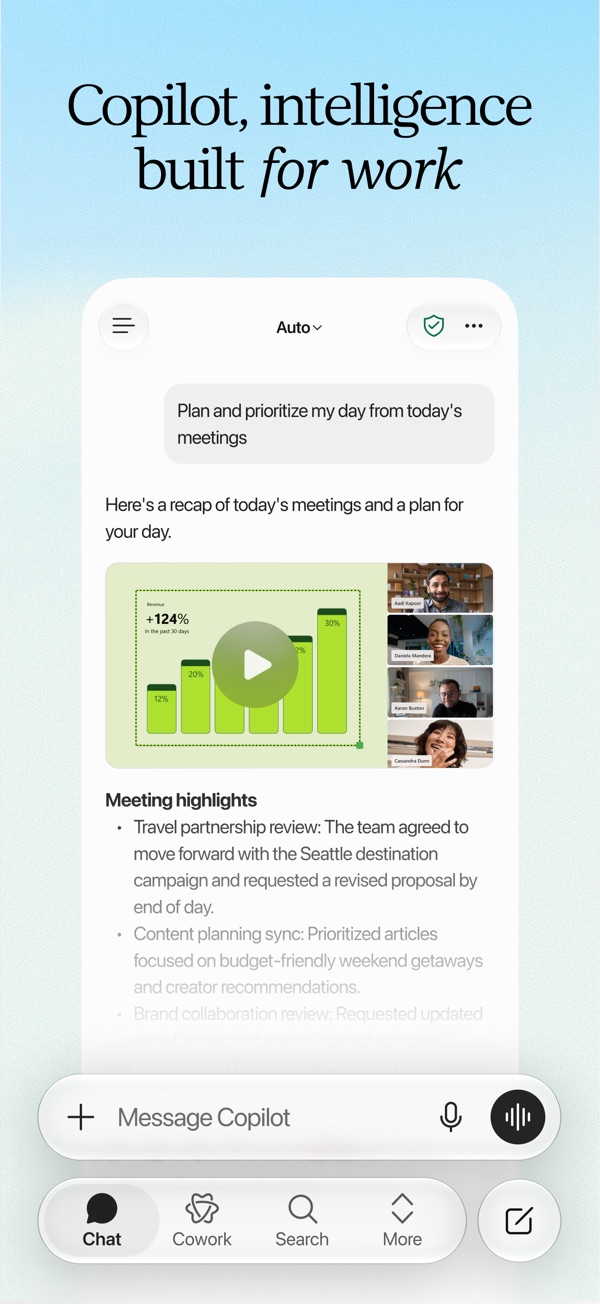 Microsoft Copilot iPhone screenshot 1