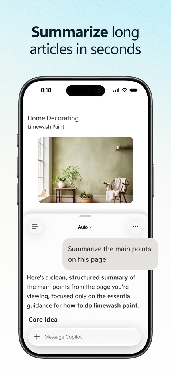 Microsoft Edge iPhone screenshot 2