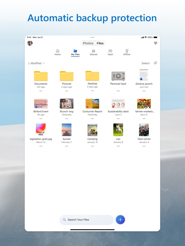 Microsoft OneDrive iPad screenshot 2