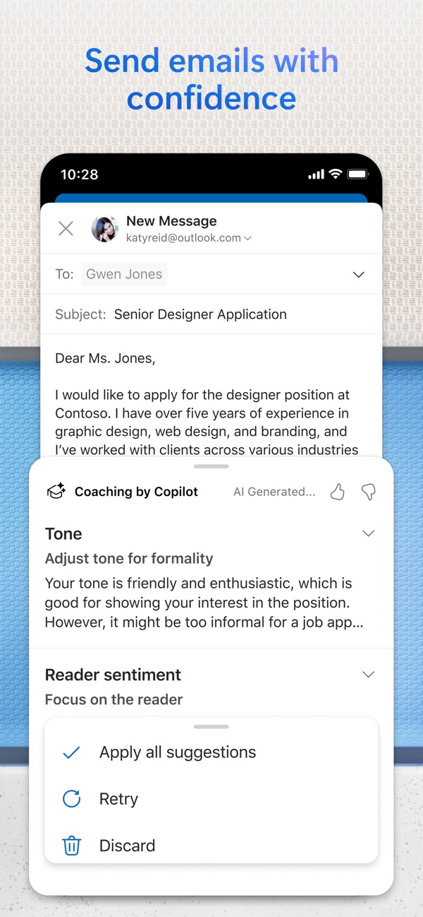 Microsoft Outlook iPhone screenshot 5