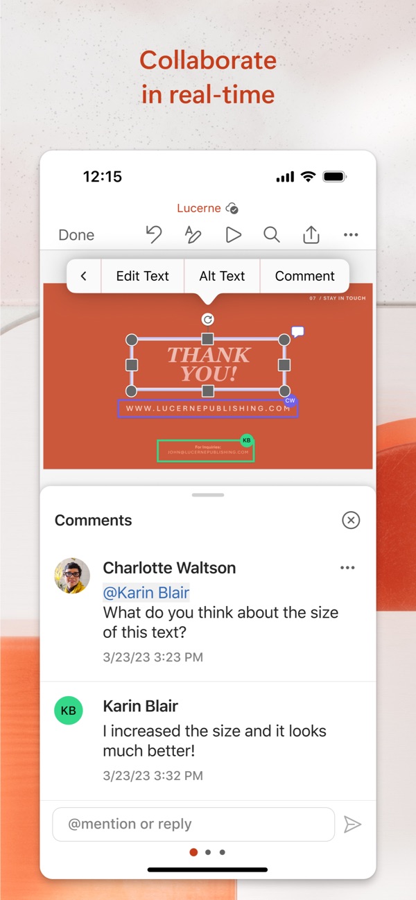 Microsoft PowerPoint iPhone screenshot 6