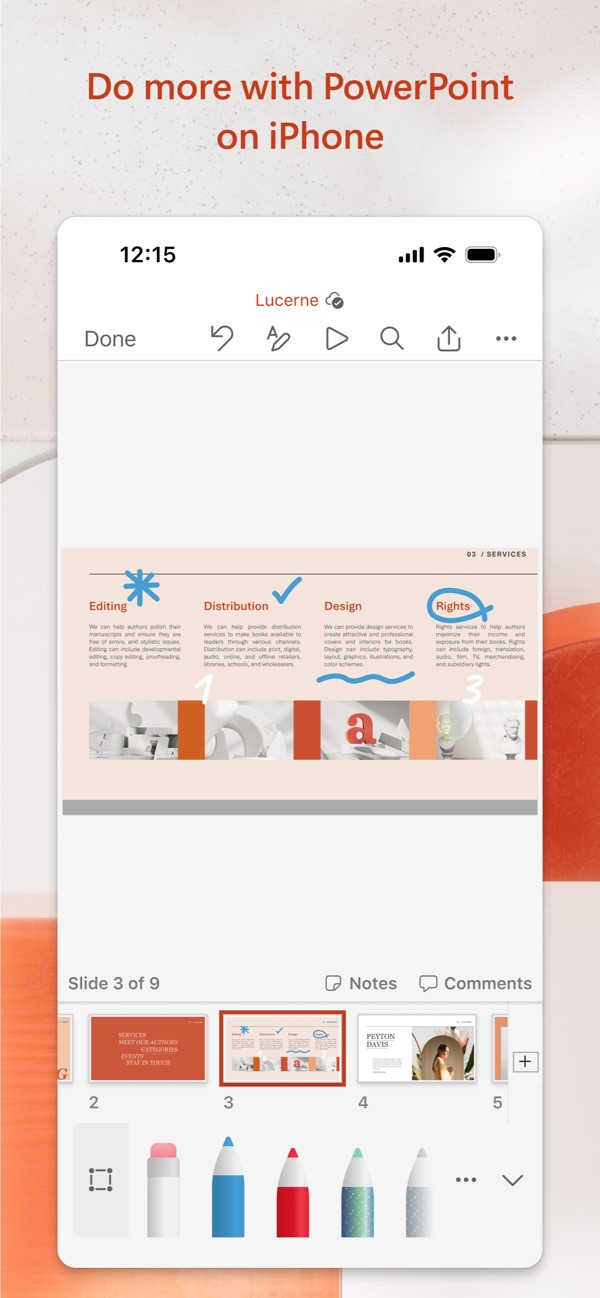 Microsoft PowerPoint iPhone screenshot 5