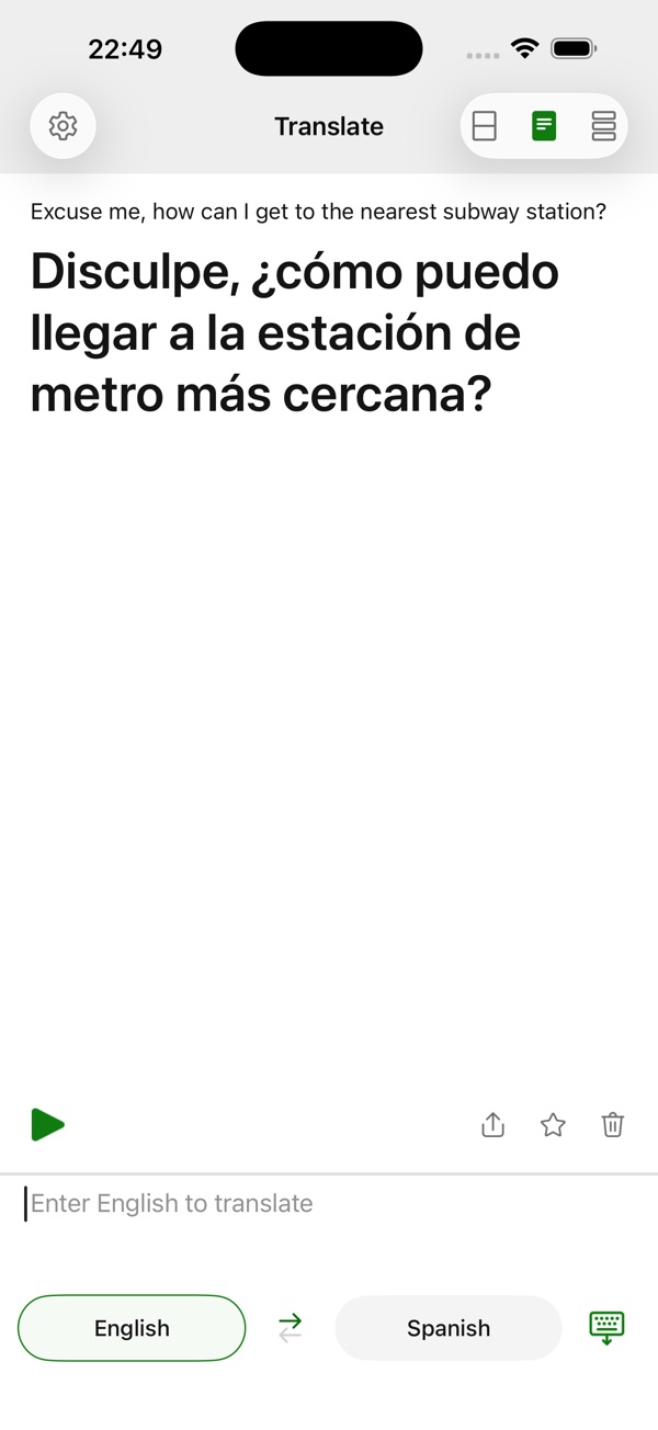 Microsoft Translator iPhone screenshot 2