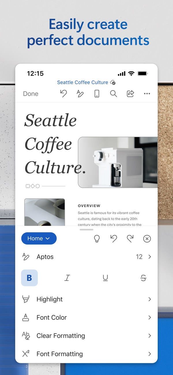 Microsoft Word iPhone screenshot 3