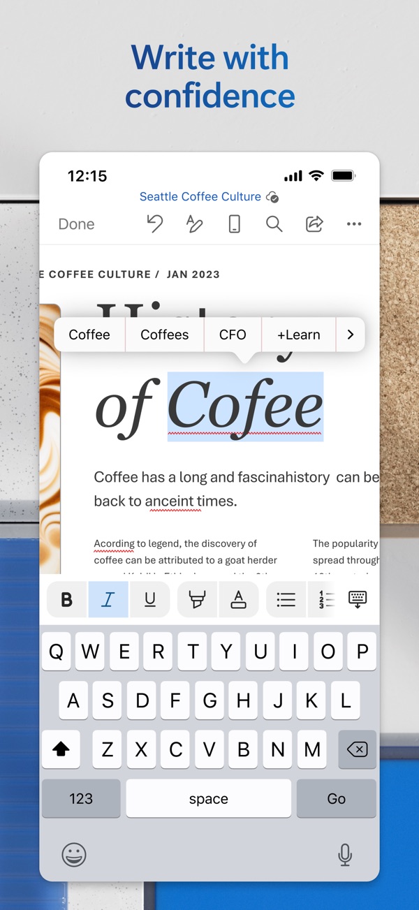 Microsoft Word iPhone screenshot 4