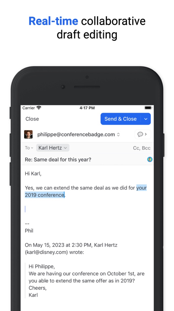 Missive iPhone screenshot 4