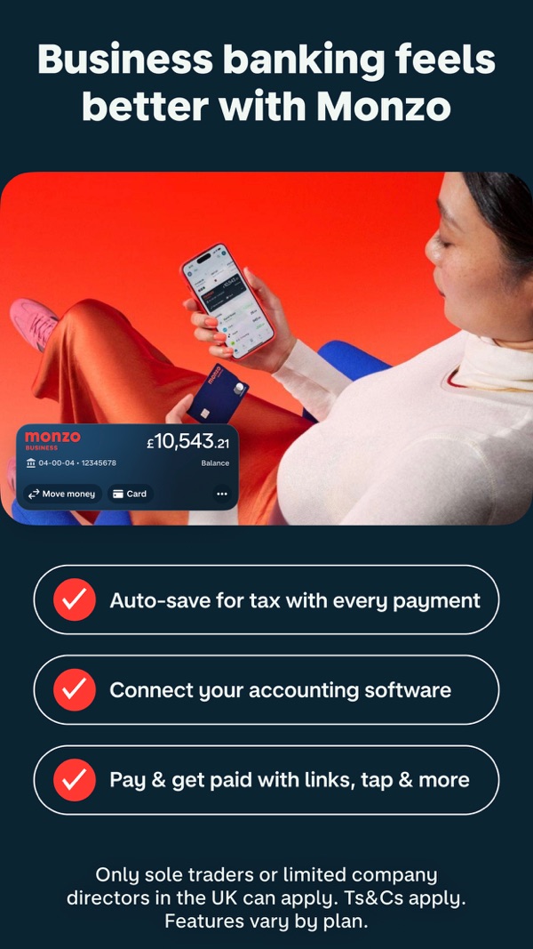Monzo Bank iPhone screenshot 2