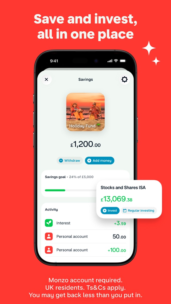 Monzo Bank iPhone screenshot 6