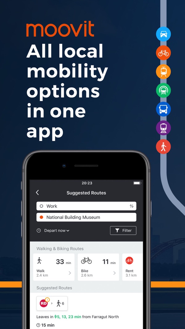 Moovit iPhone screenshot 1