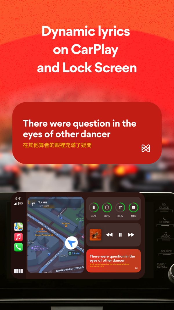 Musixmatch Dynamic Lyrics iPhone screenshot 2
