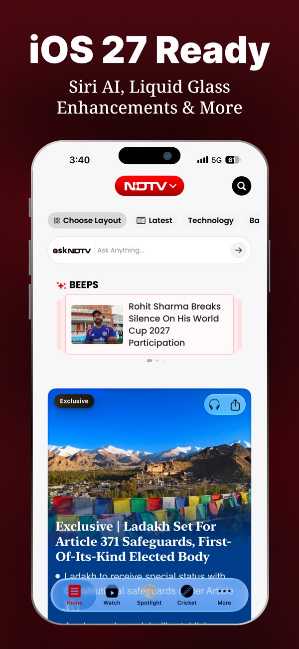 NDTV News iPhone screenshot 1