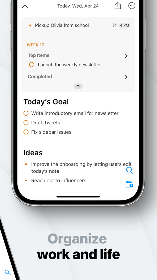 NotePlan iPhone screenshot 2