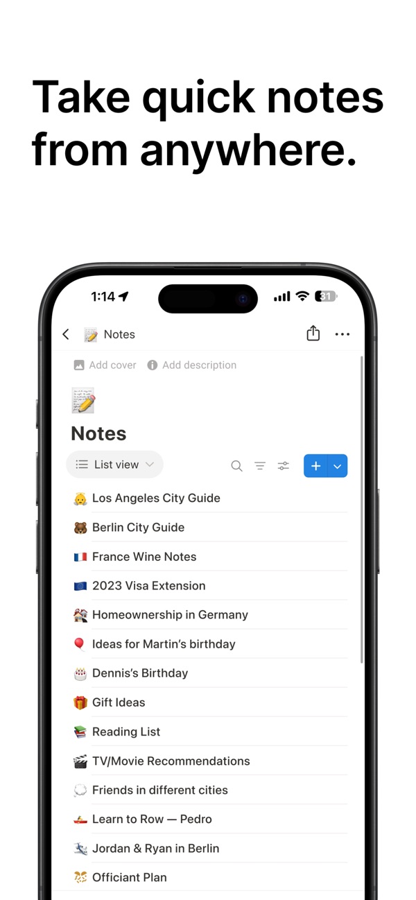 Notion iPhone screenshot 5