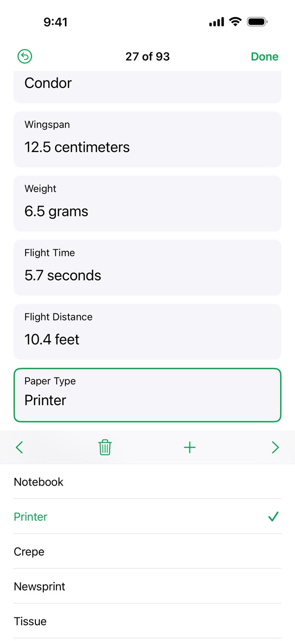 Numbers iPhone screenshot 6