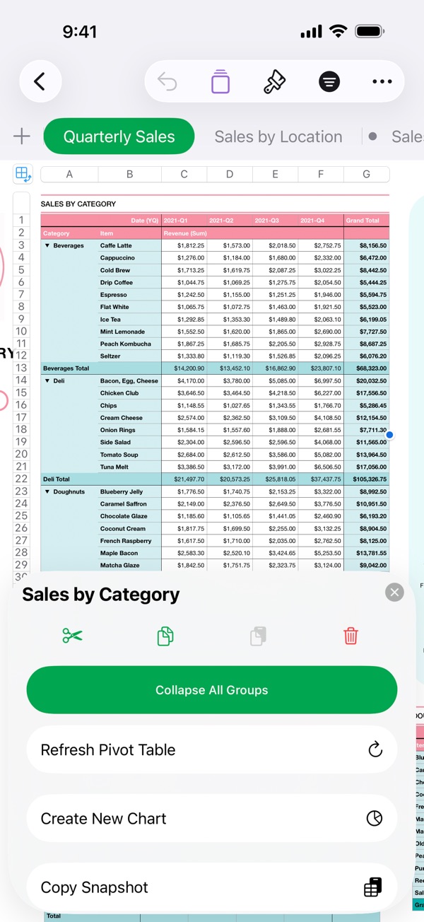 Numbers iPhone screenshot 4