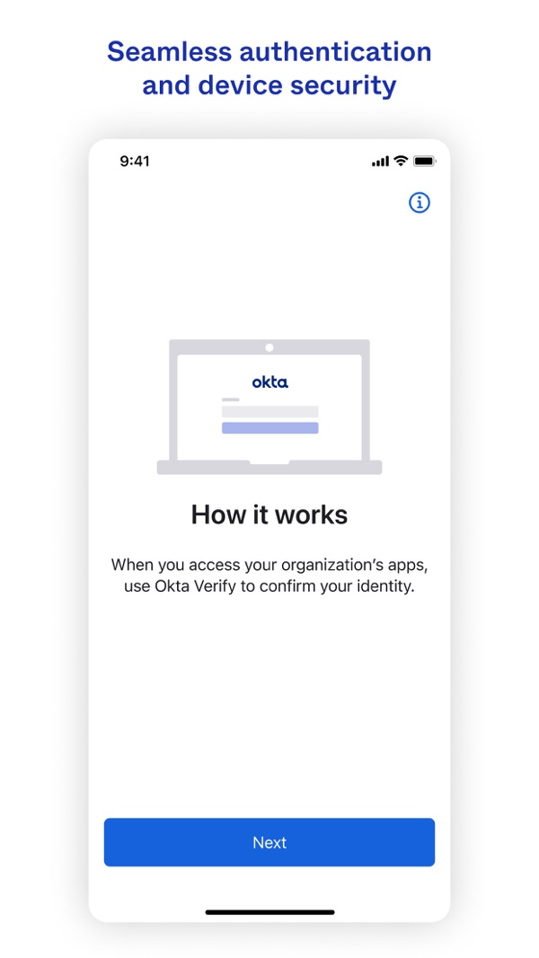 Okta Verify iPhone screenshot 1