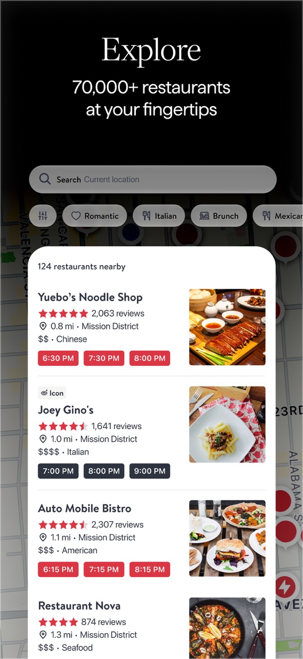 OpenTable iPhone screenshot 3