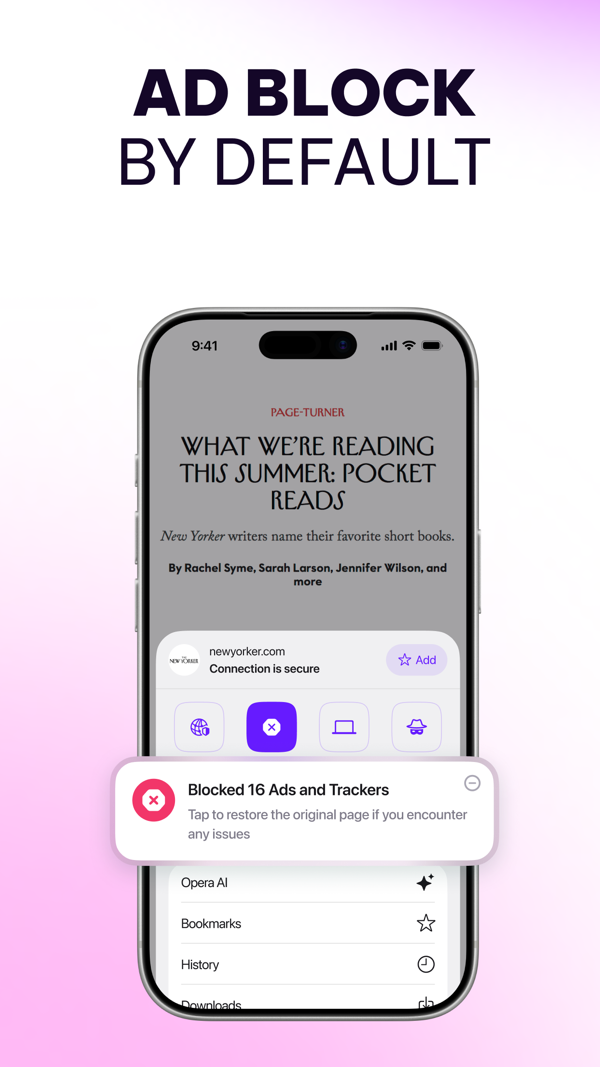 Opera Browser with VPN iPhone screenshot 2