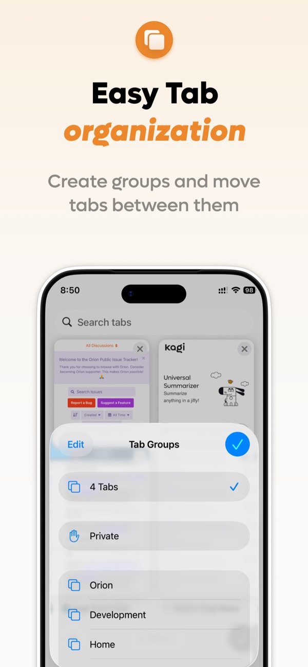Orion Browser by Kagi iPhone screenshot 6